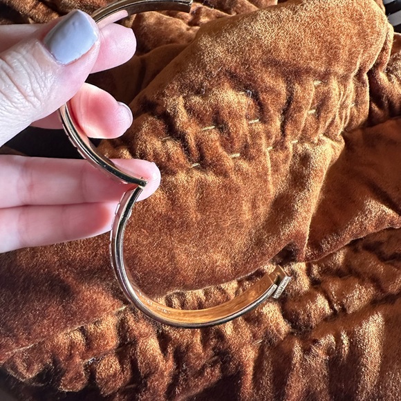 Henri Bendel Bangle- Gold with Clear Stones - Picture 4 of 6